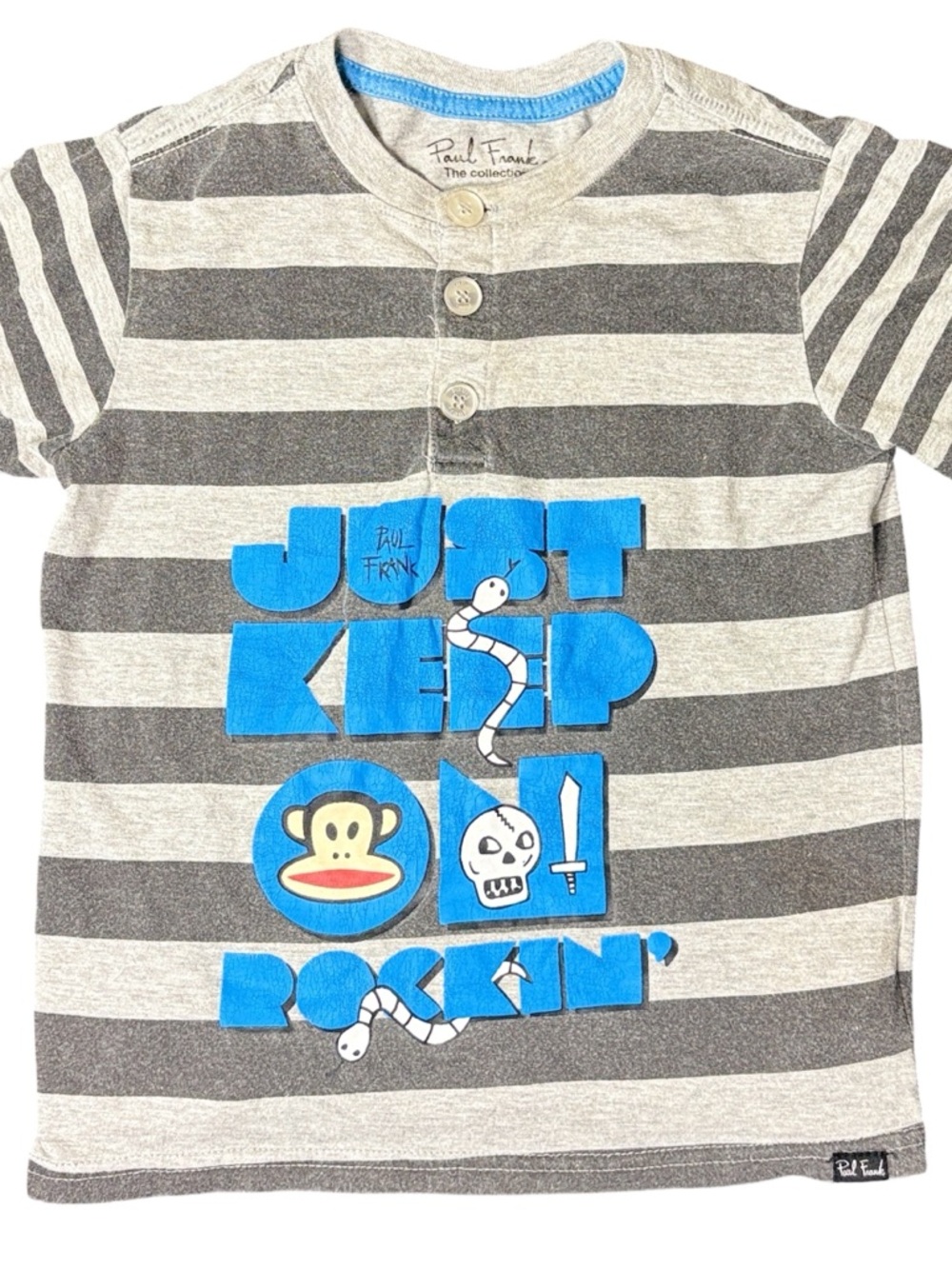 Paul Frank Julius Monkey Graphic Tee Size 5 Y2K Style